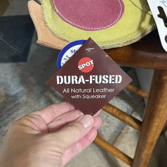 SPOT Dura-Fused Colors All Natural Leather Dog Toy With Squeaker - NWT - Picture 4 of 4